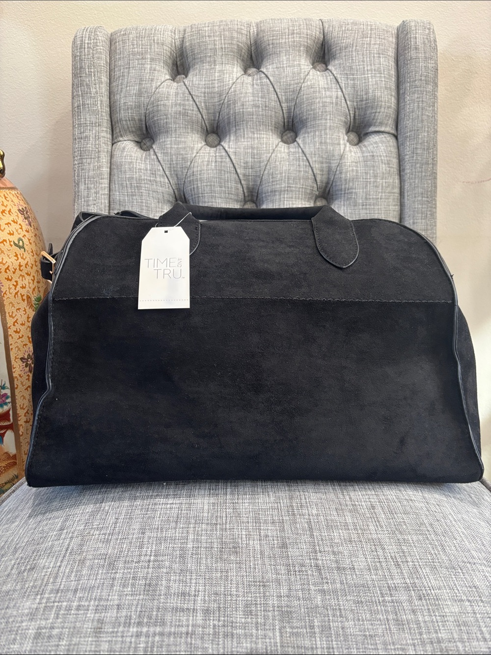 Black Suede women’s Weekender Bag